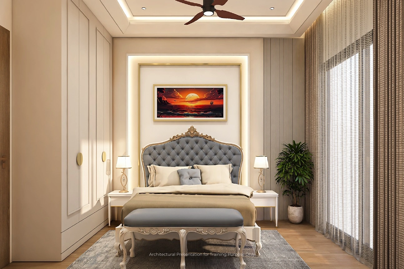 Second Bedroom - sample flat at The Lutyens, luxury 3 BHK flats in Mohali